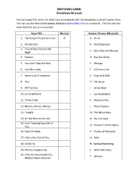 IBDB Matching Assignment