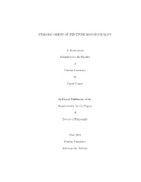 PERIODIC ORBITS of PIECEWISE MONOTONE MAPS a Dissertation