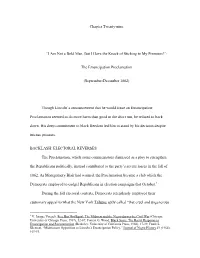 The Emancipation Proclamation