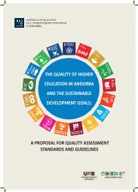 The Quality of Higher Education in Andorra and the Sustainable Development Goals