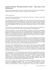 Andreas Dombret : Mediating Between