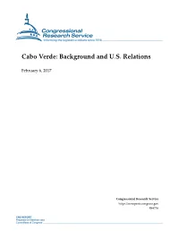 Cabo Verde: Background and U.S