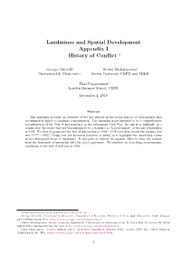 Landmines and Spatial Development Appendix I History of Conflict