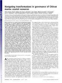 Navigating Transformations in Governance of Chilean Marine Coastal Resources