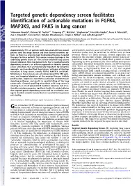 Targeted Genetic Dependency Screen Facilitates Identification Of