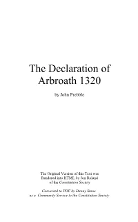The Declaration of Arbroath 1320