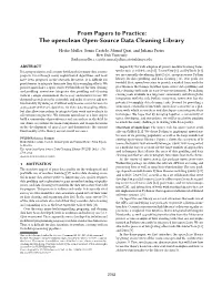 The Openclean Open-Source Data Cleaning Library