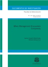 When Management Encounters Complexity