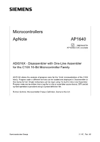 Microcontrollers Apnote AP1640