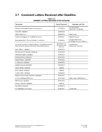 V5 2-7 Comment Letters