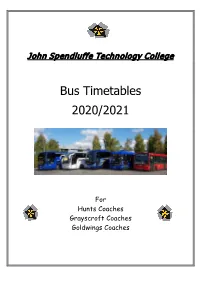 Bus Timetables 2020/2021