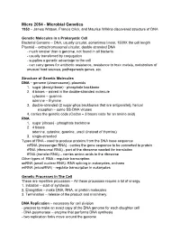 Microbial Genetics Notes