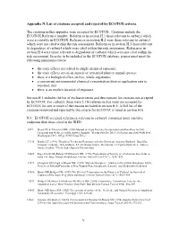 Appendix N. List of Citations Accepted and Rejected by ECOTOX Criteria