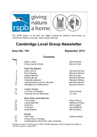 Cambridge Local Group Newsletter
