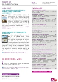 Cahier De N° 262 Centre De Documentation Documentation Juin 2012 Et D’Information
