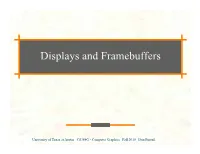 Displays and Frame Buffers