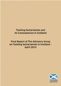 Final Report of the Advisory Group on Tackling Sectarianism in Scotland – April 2015 Index