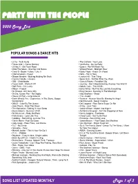 View the Full Song List