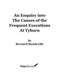 An Enquiry Into the Causes of the Frequent Executions at Tyburn