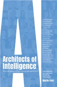 ARCHITECTS of INTELLIGENCE for Xiaoxiao, Elaine, Colin, and Tristan ARCHITECTS of INTELLIGENCE