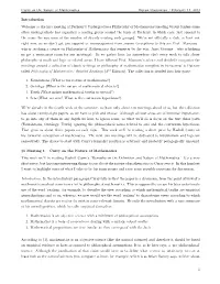 Curry on the Nature of Mathematics Hunan Rostomyan / February 14, 2013 Introduction Welcome to the First Meeting of Berkeley's