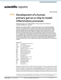Development of a Human Primary Gut-On-A-Chip to Model