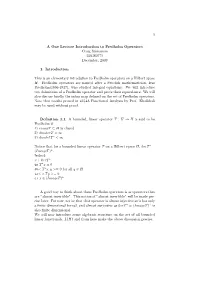 Fredholm Operators and Atkinson's Theorem