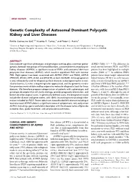 Genetic Complexity of Autosomal Dominant Polycystic Kidney and Liver Diseases