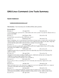 GNU/Linux Command-Line Tools Summary