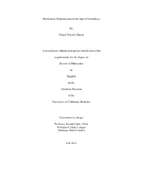 Mechanical Reproduction in the Age of Immediacy by Daniel Patrick