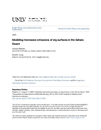 Modeling Microwave Emissions of Erg Surfaces in the Sahara Desert
