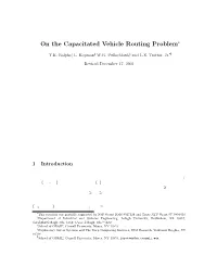 On the Capacitated Vehicle Routing Problem∗