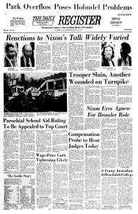 Overflow Holmdcl Problems Reactions to Nixon's Talk Widely Varied