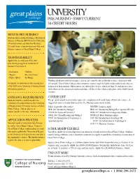 Pre-Nursing University of Saskatchewan Info Sheet.Indd