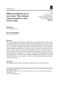 The Military Representation in the Local Media