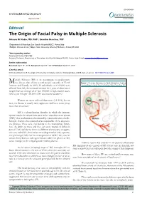 The Origin of Facial Palsy in Multiple Sclerosis