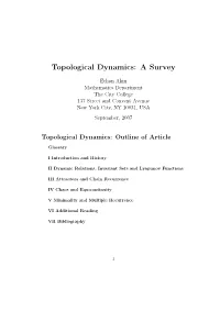 Topological Dynamics: a Survey