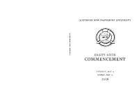 2018 Commencement Program