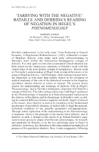 Bataille and Derrida's Reading Of