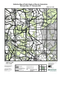 Definitive Map of Public Rights of Way for Oxfordshire Relevant Date: 21St February 2006 Colour SHEET SU 78 NW