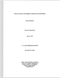 Digital Signal Processing Laboratory Equipment