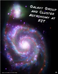 Galaxy Group and Cluster Astronomy at RIT