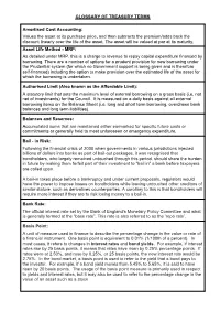 Glossary of Treasury Terms
