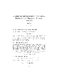LINEAR REGRESSION MODELS Likelihood and Reference Bayesian