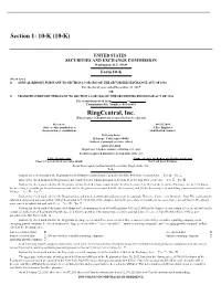 Ringcentral, Inc. (Exact Name of Registrant As Specified in Its Charter)