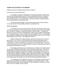 SCIENCE and TECHNOLOGY in ARMENIA Profiles of Armenian Scientists: World Class but Unknown Yervant Terzian with Lisa Natcharian