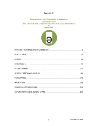 1 Appendix H Pronunciation Teaching Materials Designed for Volunteer