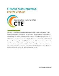 Digital Literacy Strands and Standards