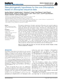 New Phylogenetic Hypotheses for the Core Chlorophyta Based on Chloroplast Sequence Data