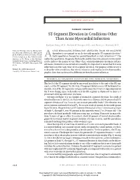 ST-Segment Elevation in Conditions Other Than Acute Myocardial Infarction